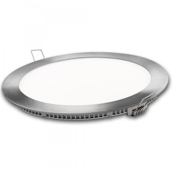 Downlight led redondo plata 12w.neutra