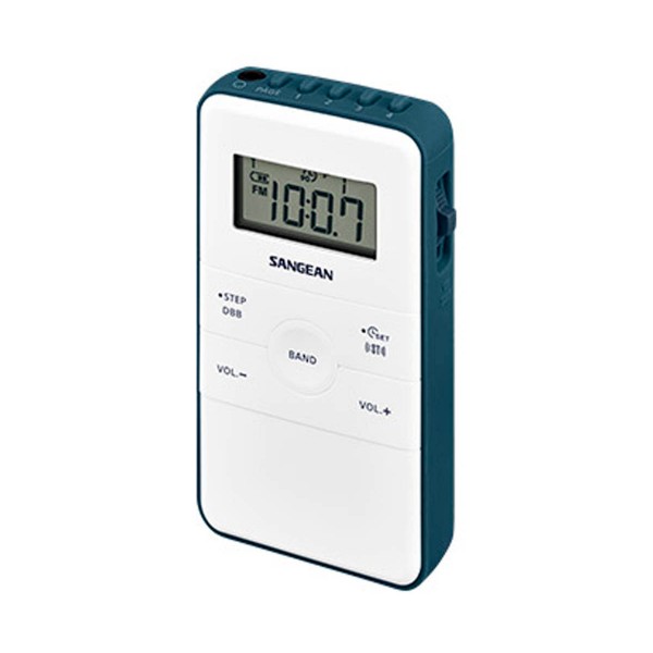 Sangean dt-140 blanco radio de bolsillo fm am batería recargable