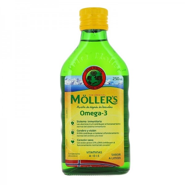 Möller's Aceite de Hígado de Bacalao Sabor Limón 250 ml