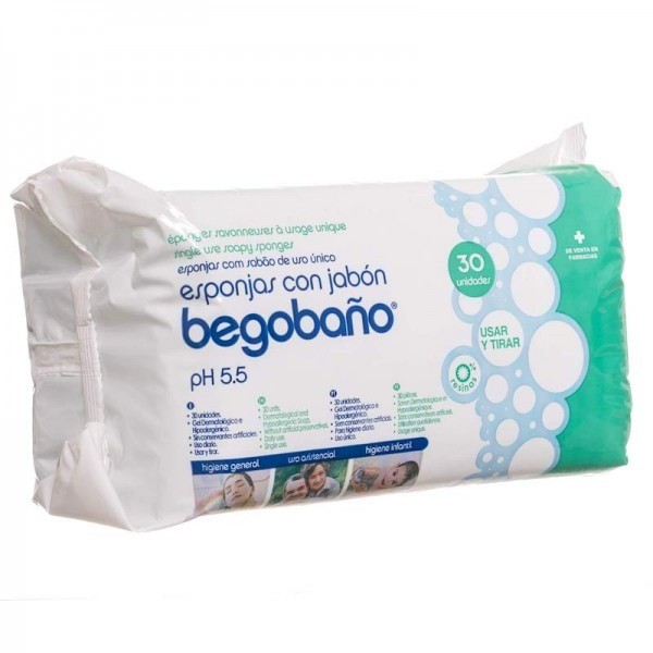 Begobaño Esponjas Jabonosas Desechables 30 Unidades