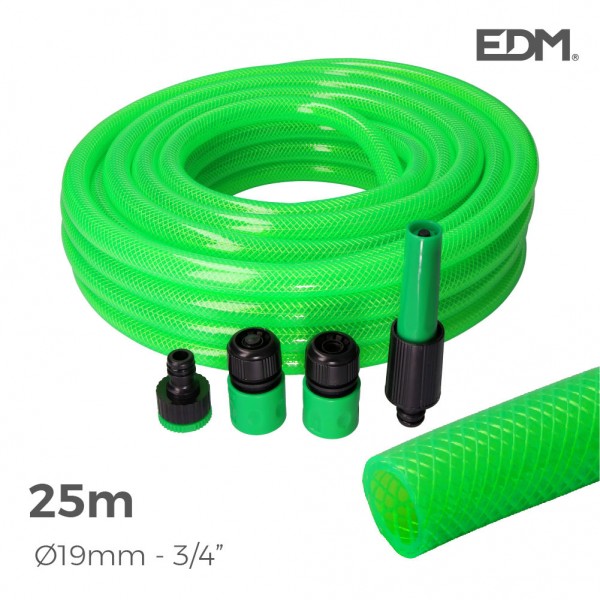 Kit manguera de jardín estandar ø19 mm, ¾ pulg, 25 m