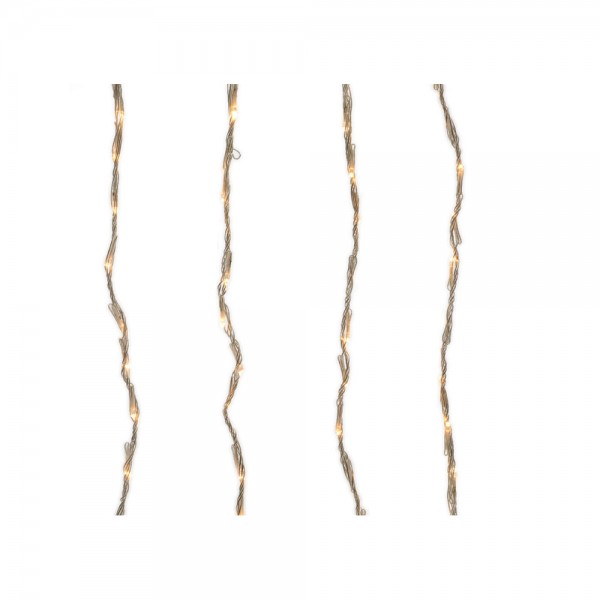 Cortina multifunción, exterior, para balcón, 220 leds, 2 x 1 m, blanco cálido