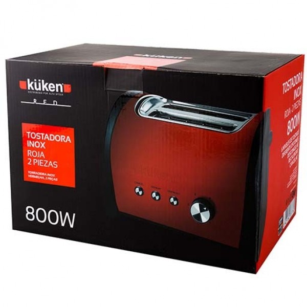 Tostadora kuken red 2pc. 800 w.