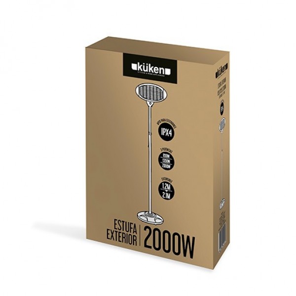 Estufa exterior 650/1350/2000w. kuken