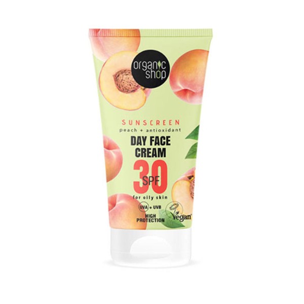 Organic shop peach crema facial de dia spf30 50ml