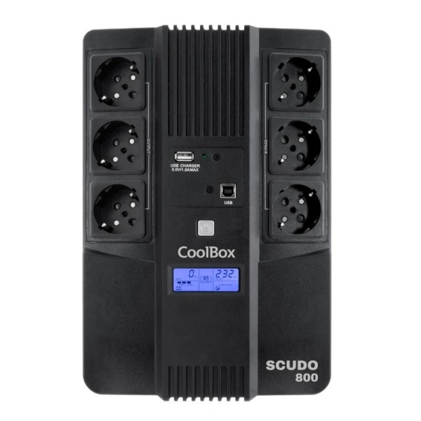Coolbox sai scudo3 800va/480w con pantalla  lcd