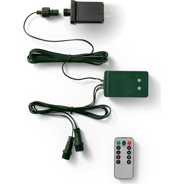 Transformador verde con control remoto para exterior, 5 m