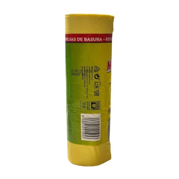 Mihogar bolsas basura Perfumada Amarilla 30L 15 unidades