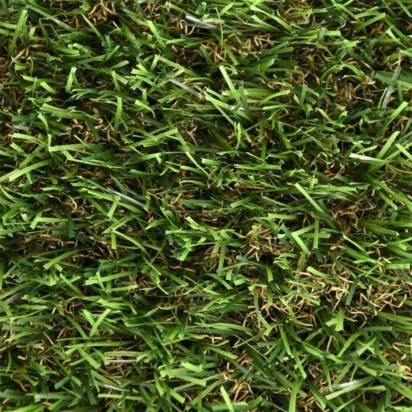 Césped artificial verde 25 mm, modelo otoño, 1 x 10 m