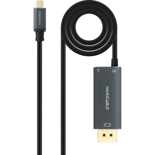 Nanocable cable usb-c/m-dp/m+usb-c/h pd 1.8m